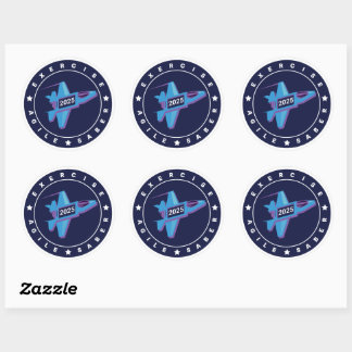 Sticker Rond Exercice Agile Saber 6 Compteur feuille