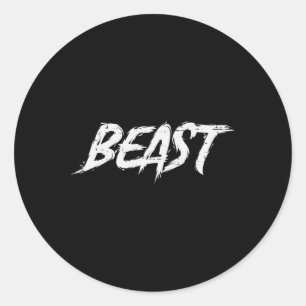 Sticker Rond Exercice Beast Gym Bodybuilding Entraînement Fitne