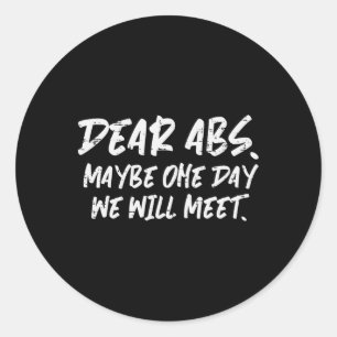 Sticker Rond Exercice Chers Abs Drôle Gymnase Exercice Fitness