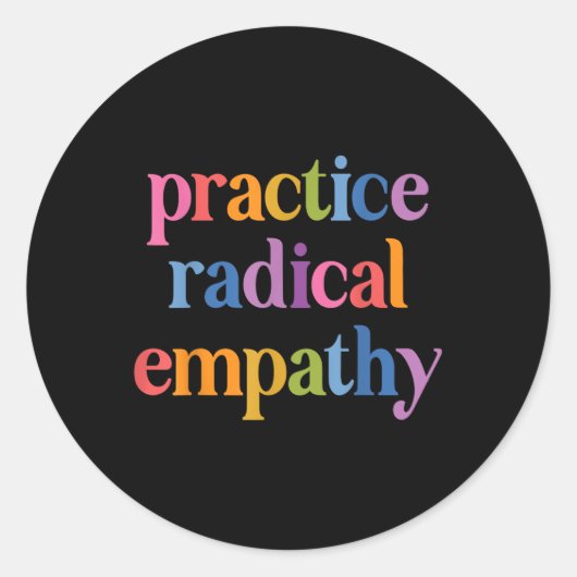 Sticker Rond Exercice d'empathie radicale (Devant)
