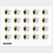 Sticker Rond Exercice Hexex sans risque (Feuille)