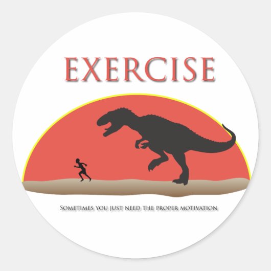 Sticker Rond Exercice - Motivation appropriée (Devant)
