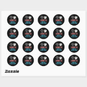 Sticker Rond Exhausted Dental Assistant Drôle Appréciation (Feuille)