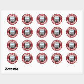 Sticker Rond Exiger un meilleur transport public - Transport en (Feuille)