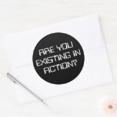 STICKER ROND EXISTES-VOUS EN FICTION ? (Enveloppe)
