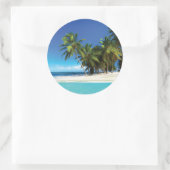 Sticker Rond Exotic beach throw pillow (Sac)