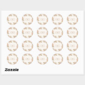 Sticker Rond Exotique moderne Boho Mariage tropical (Feuille)