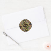 Sticker Rond Expansion coloré psychédélique (Enveloppe)
