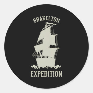 Sticker Rond Expédition Shackleton En Antarctique