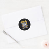 Sticker Rond Expert En Cybersécurité Pour Hacker Et Cyber W (Enveloppe)