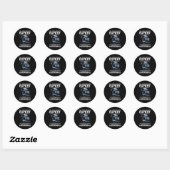 Sticker Rond Expert En Cybersécurité Pour Hacker Et Cyber W (Feuille)