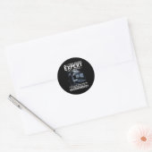 Sticker Rond Expert En Cybersécurité Pour Hacker Et Cyber W (Enveloppe)