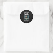 Sticker Rond Expert En Cybersécurité Pour Hacker Et Cyber W (Sac)