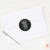 Sticker Rond Expert En Cybersécurité Pour Hacker Et Cyber W (Enveloppe)
