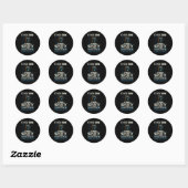 Sticker Rond Expert En Cybersécurité Pour Hacker Et Cyber W (Feuille)