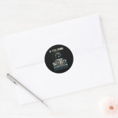 Sticker Rond Expert En Cybersécurité Pour Hacker Et Cyber W (Enveloppe)