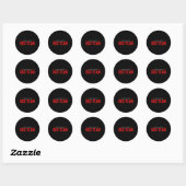 Sticker Rond Expert en sécurité informatique de l'équipe rouge (Feuille)