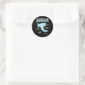 Sticker Rond Explication Axolotl Anatomie D'Un Axolotl (Sac)