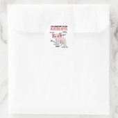 Sticker Rond Explication Axolotl Anatomie D'Un Axolotl (Sac)