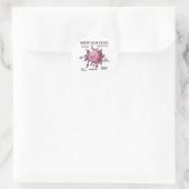 Sticker Rond Explication Axolotl Anatomie D'Un Axolotl (Sac)