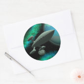 Sticker Rond Explorateur Starship (Round) (Enveloppe)