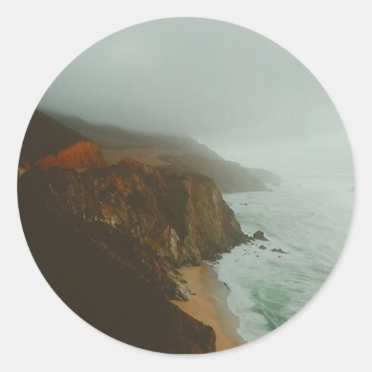 Sticker Rond Exploration de Big Sur (Devant)
