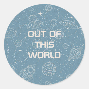 Sticker Rond Exploration de l'espace Galaxy Universe Star Perso