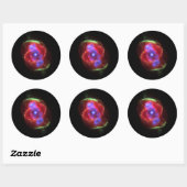 Sticker Rond exploration spatiale de nébuleuse nasa astronomie (Feuille)