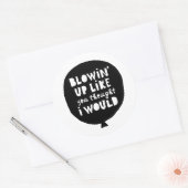 Sticker Rond "Exploser comme vous pensez" HipHop Birthday Kids (Enveloppe)