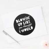 Sticker Rond "Exploser comme vous pensez" HipHop Birthday Kids (Enveloppe)