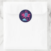 Sticker Rond Explosion d'art microphone (Sac)