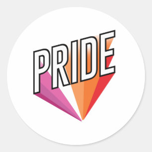Sticker Rond Explosion de la fierté lesbienne