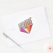 Sticker Rond Explosion de la fierté lesbienne (Enveloppe)