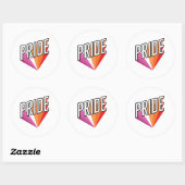 Sticker Rond Explosion de la fierté lesbienne (Feuille)