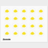 Sticker Rond explosion nouveau signe (Feuille)