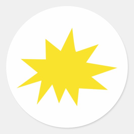 Sticker Rond explosion nouveau signe (Devant)