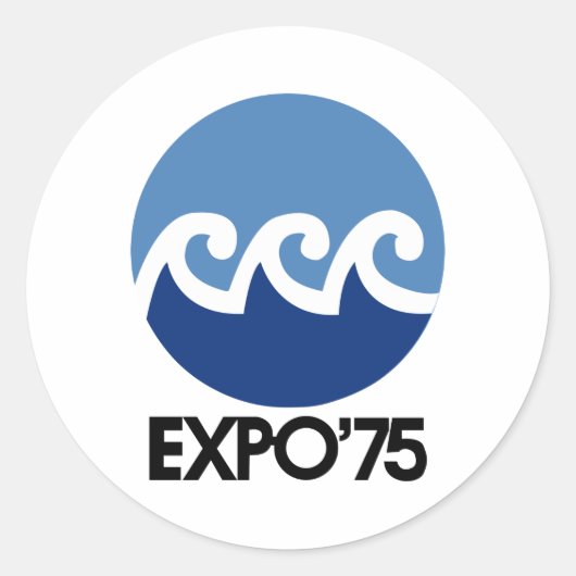 Sticker Rond Expo 75 Design Okinawa (Devant)