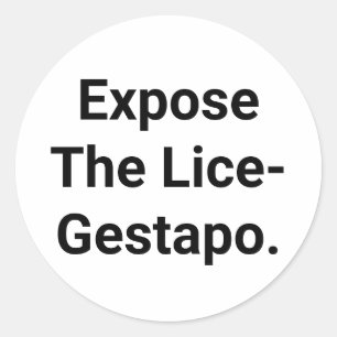 Sticker Rond Exposez la Gestapo-Poux Hankamer Artjunkhaus Boo!