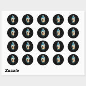 Sticker Rond Exposition Multiple Surf Planche de Surf Surf Plan (Feuille)