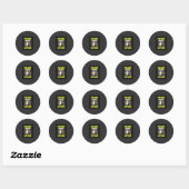 Sticker Rond Express Courrier d'Effroi d'Halloween (Feuille)