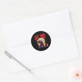 Sticker Rond Express Ga Amour Avec Samurai Panda (Enveloppe)