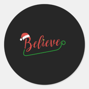 Sticker Rond Express polaire croire Pajamas Père Noël