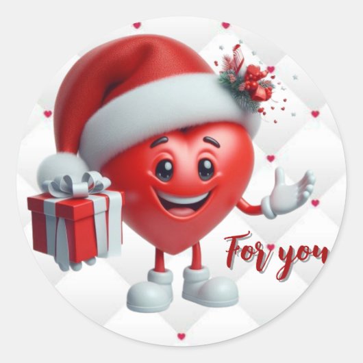 Sticker Rond Express your affection effortlessly. (Devant)