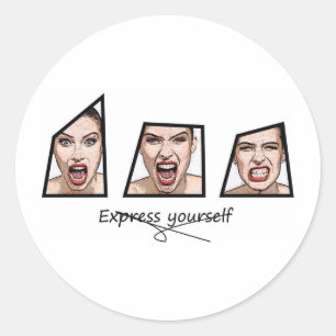 Sticker Rond Express yourself