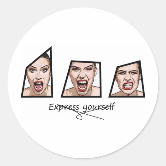 Sticker Rond Express yourself (Devant)