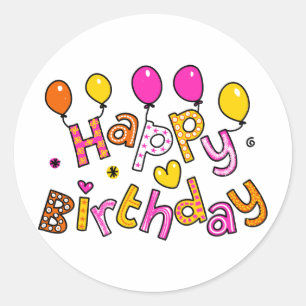 Sticker Rond Expression mignonne des textes de salutation de