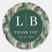 Sticker Rond Exquisite Green Marble Circle (Devant)