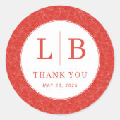 Sticker Rond Exquisite Red Calligraphy Circle (Devant)