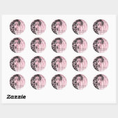 Sticker Rond Extension cheveux Maquillage Rose Eyelash (Feuille)