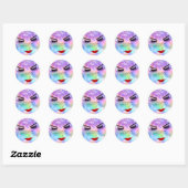 Sticker Rond Extension de la ceinture de maquillage Holographe (Feuille)
